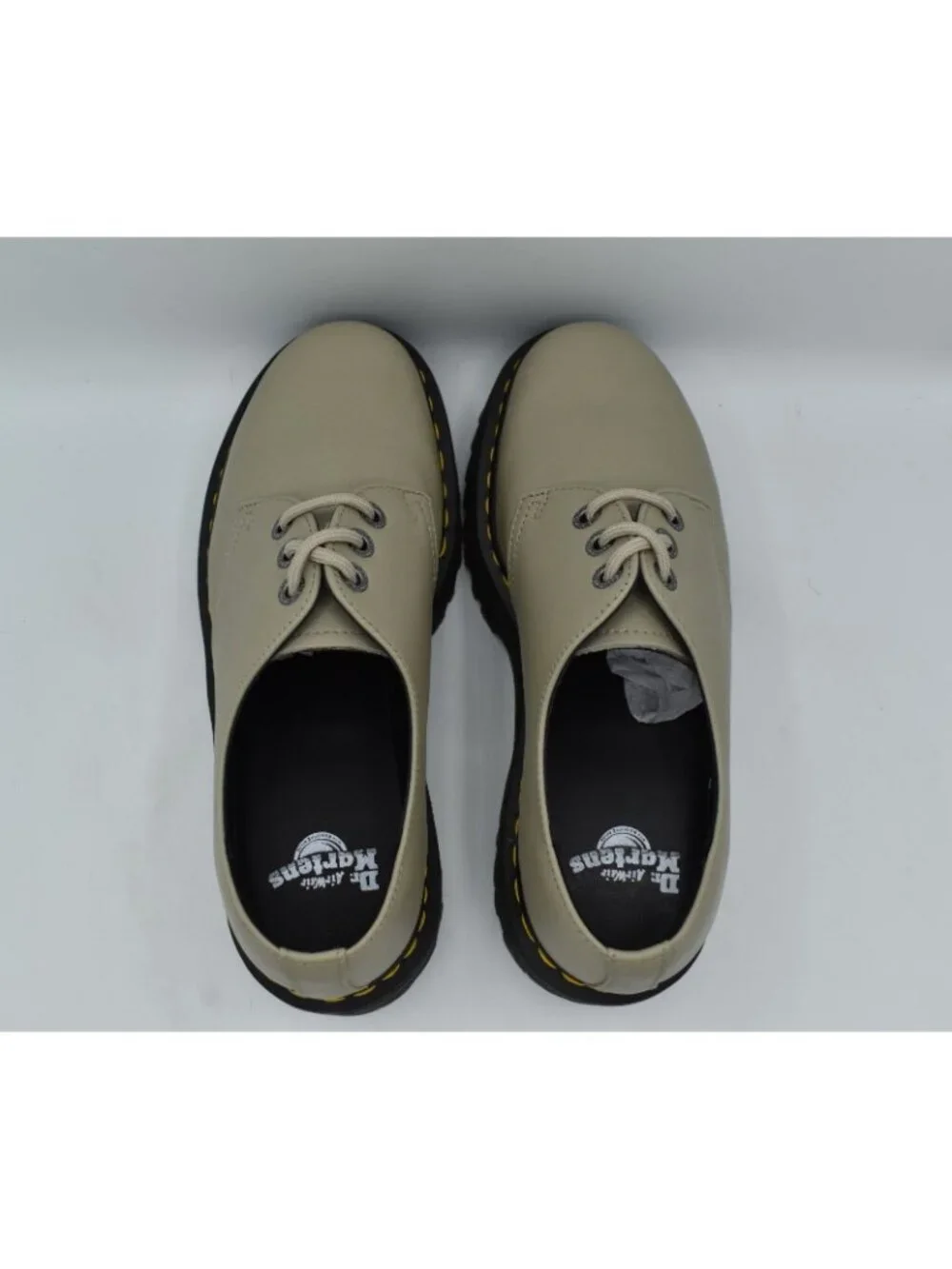 Dr Martens 1461 Womens Size 10 Quad II Platform‎ Stone Pisa Leather Derby Shoes